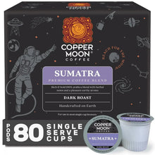 Dark roast coffee pods box, Sumatra, 80-count single-serve cups