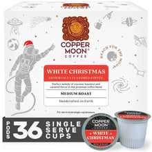 White Christmas medium roast coffee pods box with 36 single-cup servings