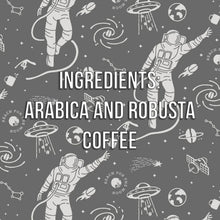 Ingredients graphic for Arabica and Robusta coffee in a patterned design