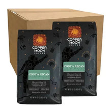 Costa Rican medium roast whole bean coffee bags with shipping box, black, 2-pack