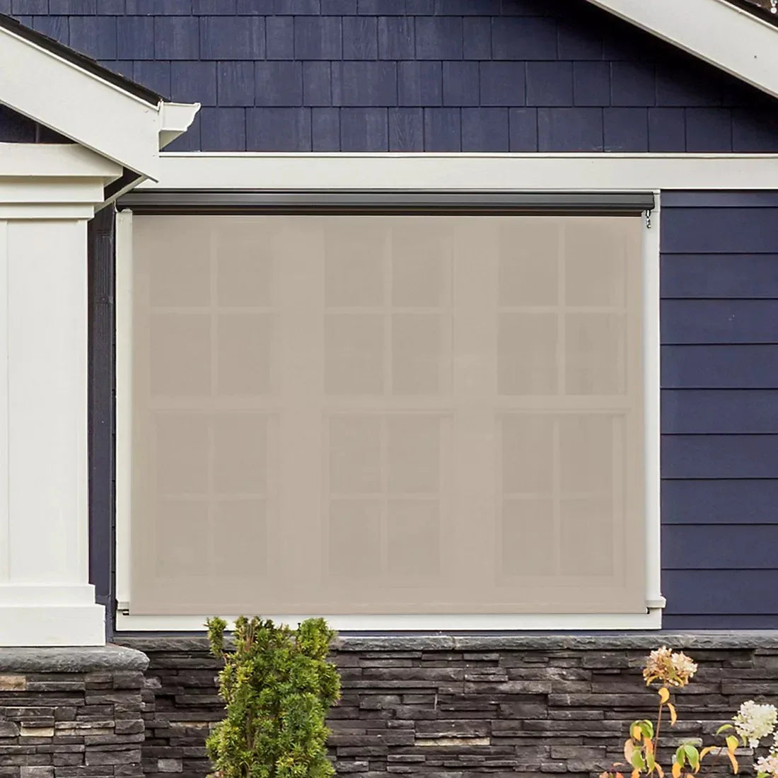 Sol Armor 6' x 8' Cordless Outdoor Sun Shade with Valance
