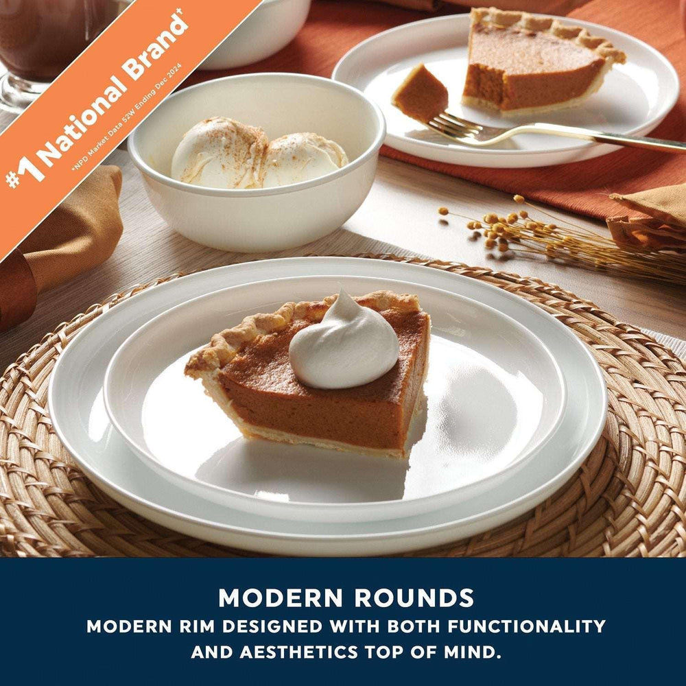 Corelle 12-Piece Modern Round Dinnerware Set - USA MEGA SHOP