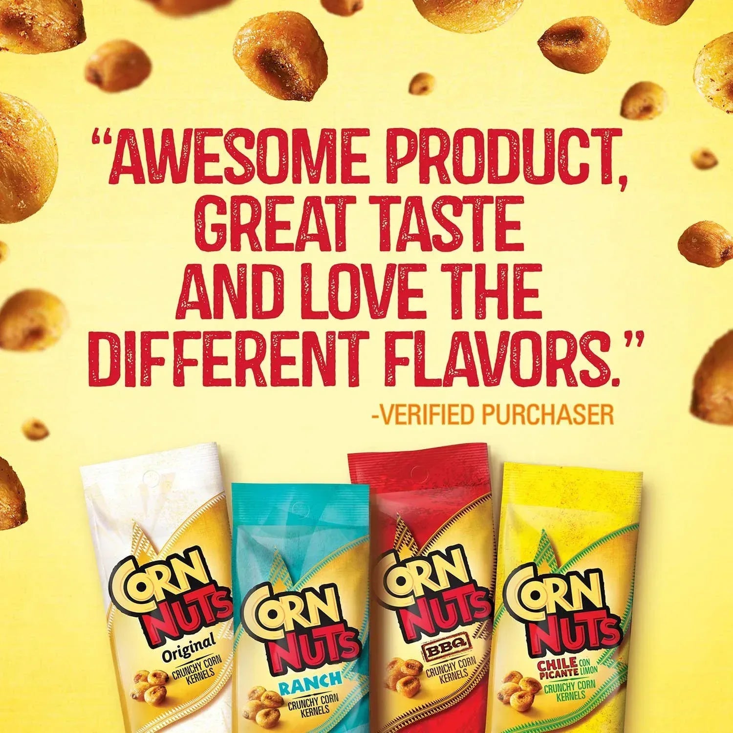 Corn Nuts Crunchy Corn Snacks, Variety Pack, 1.7 oz., 24 pk.
