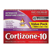 Cortizone 10 intensive moisture cream value pack, 2 tubes, 2 oz each