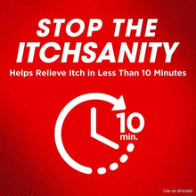 Stop the itchsanity label with instant relief in less than 10 minutes