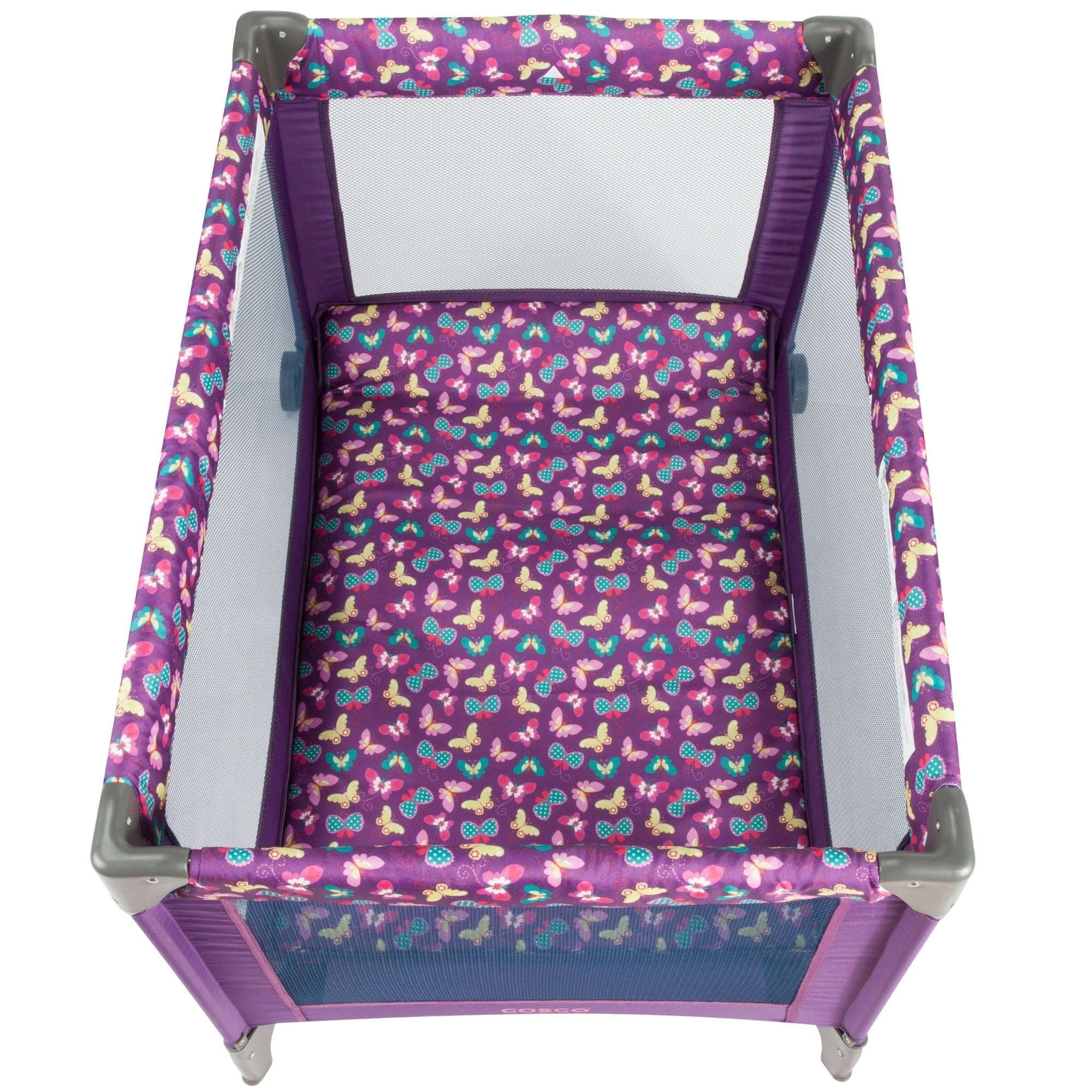 Cosco Kids Funsport Portable Compact Baby Play Yard, Butterfly Twirl, Infant