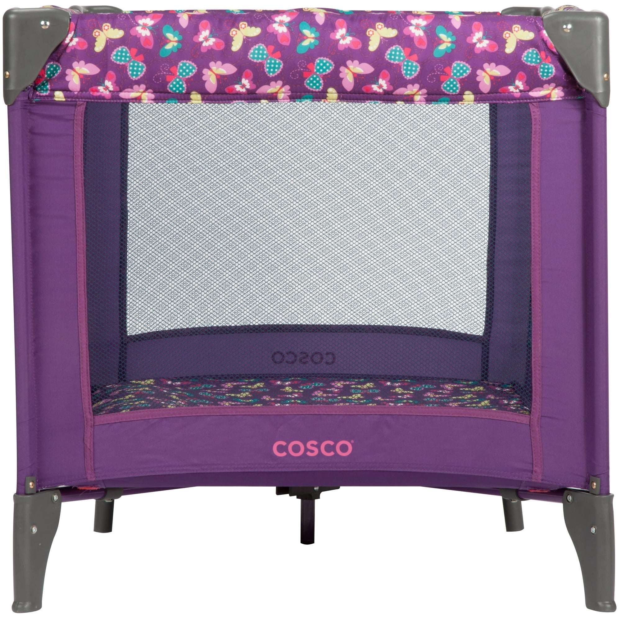 Cosco Kids Funsport Portable Compact Baby Play Yard, Butterfly Twirl, Infant