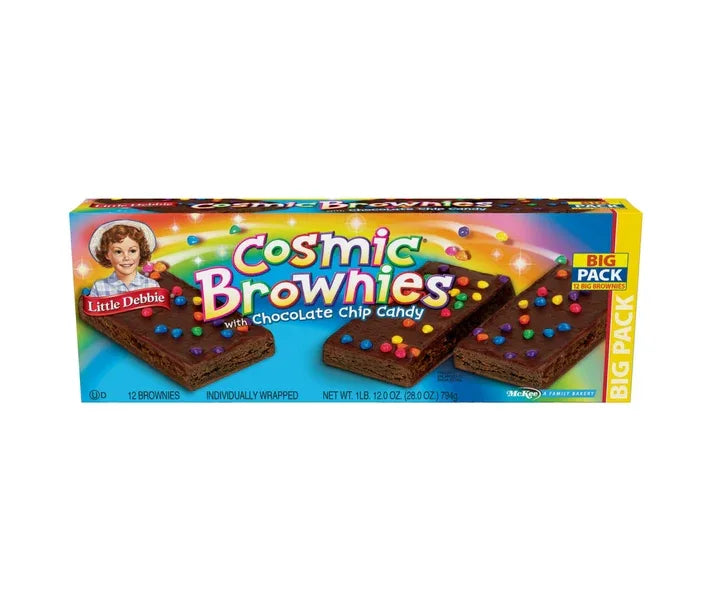 Little Debbie Cosmic Brownies with Chocolate Chip Candy, 12 ct