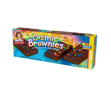 Brownies snack box with chocolate chip candy, angled side view, big pack