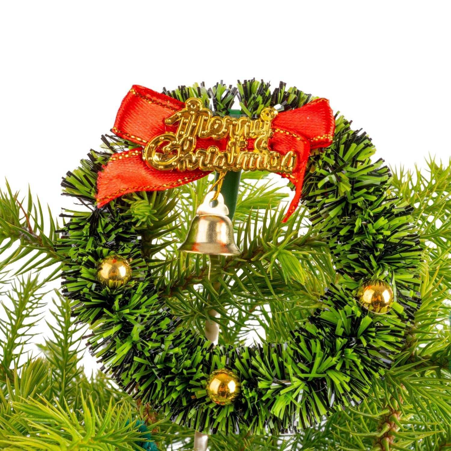 Costa Farms Decorated Norfolk Island Pine Live Christmas Tree, Houseplant in Decor Cover, 2-pack