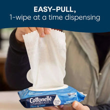 Flushable wipe pack with single wipe pulled up