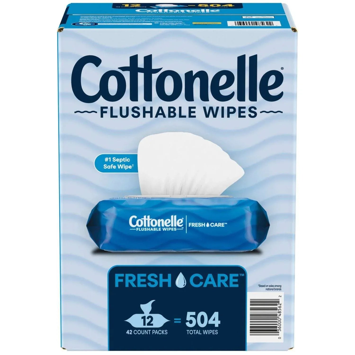 Cottonelle Freshcare Flushable Wipes, 12 ct., 504 wipes - USA MEGA SHOP