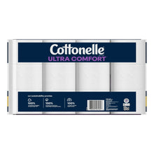 Cottonelle Ultra Comfort toilet paper pack back with printed icons and barcode