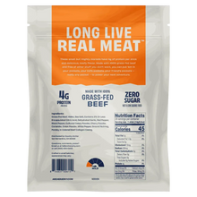 Country Archer beef stick minis pouch back with ingredients and nutrition facts