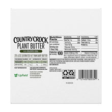Country Crock plant butter box back with nutrition facts, ingredients, and barcode
