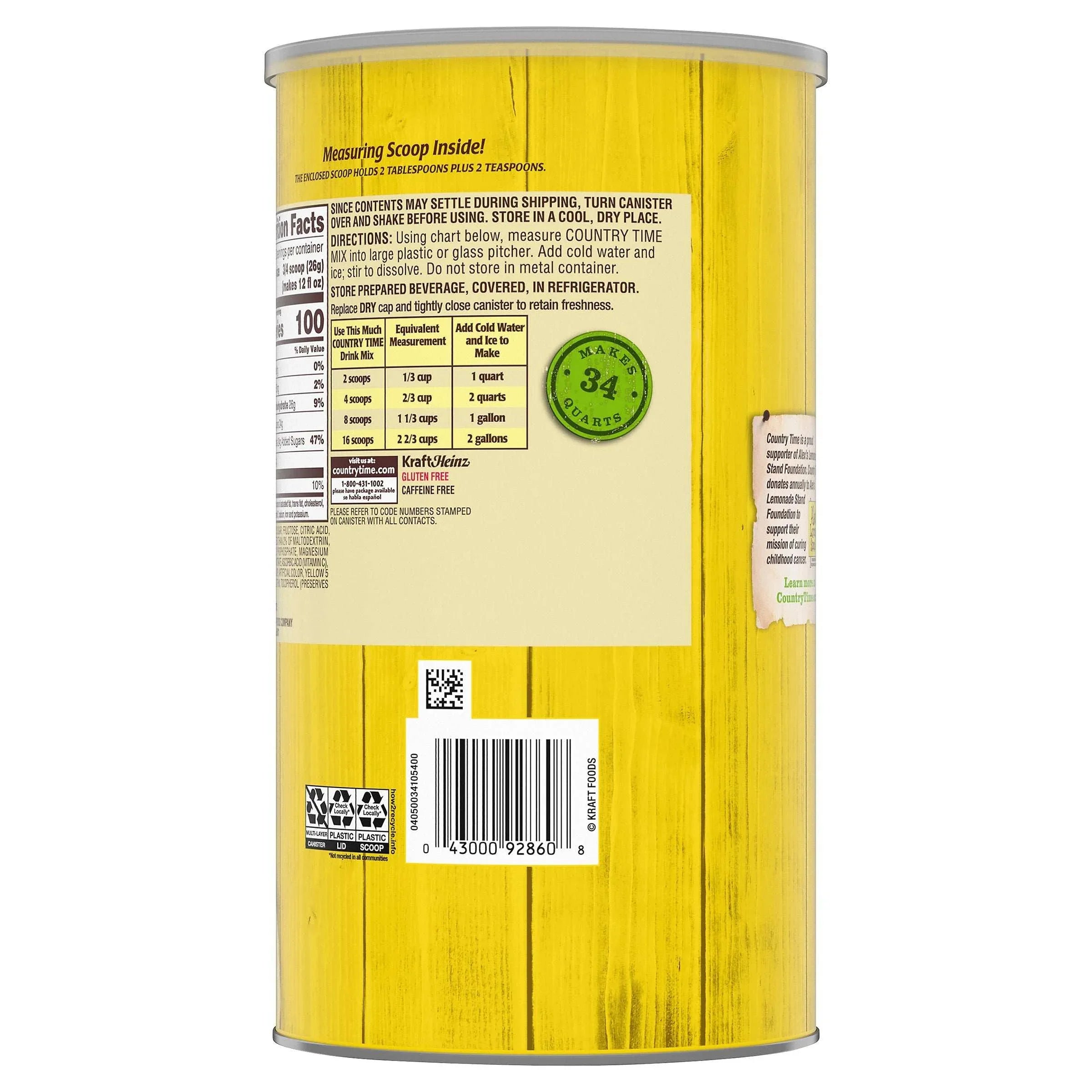Country Time, Drink Mix, Lemonade, 82.5 oz - USA MEGA SHOP