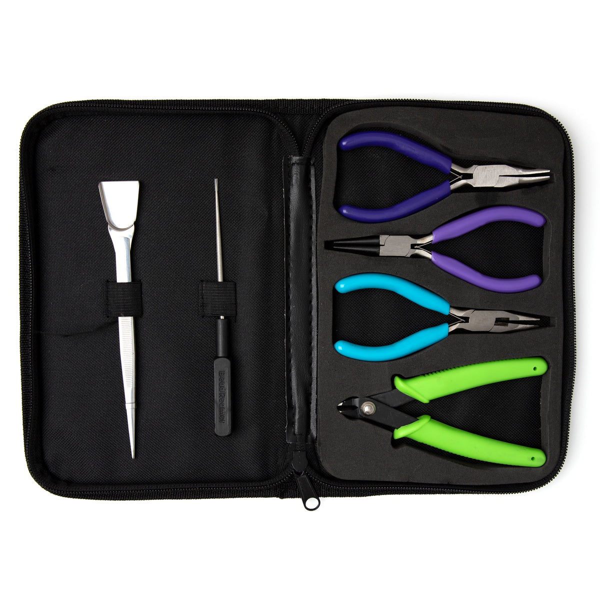 Cousin DIY 6-Piece Jewelry Making Tool Set with Black Storage Case – Steel Pliers & Cutters for Jewelry Making and Craft Projects