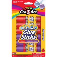 Washable purple disappearing glue sticks, 6 count pack
