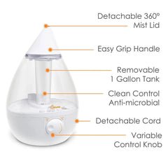 Crane Drop Ultrasonic Cool Mist Humidifier
