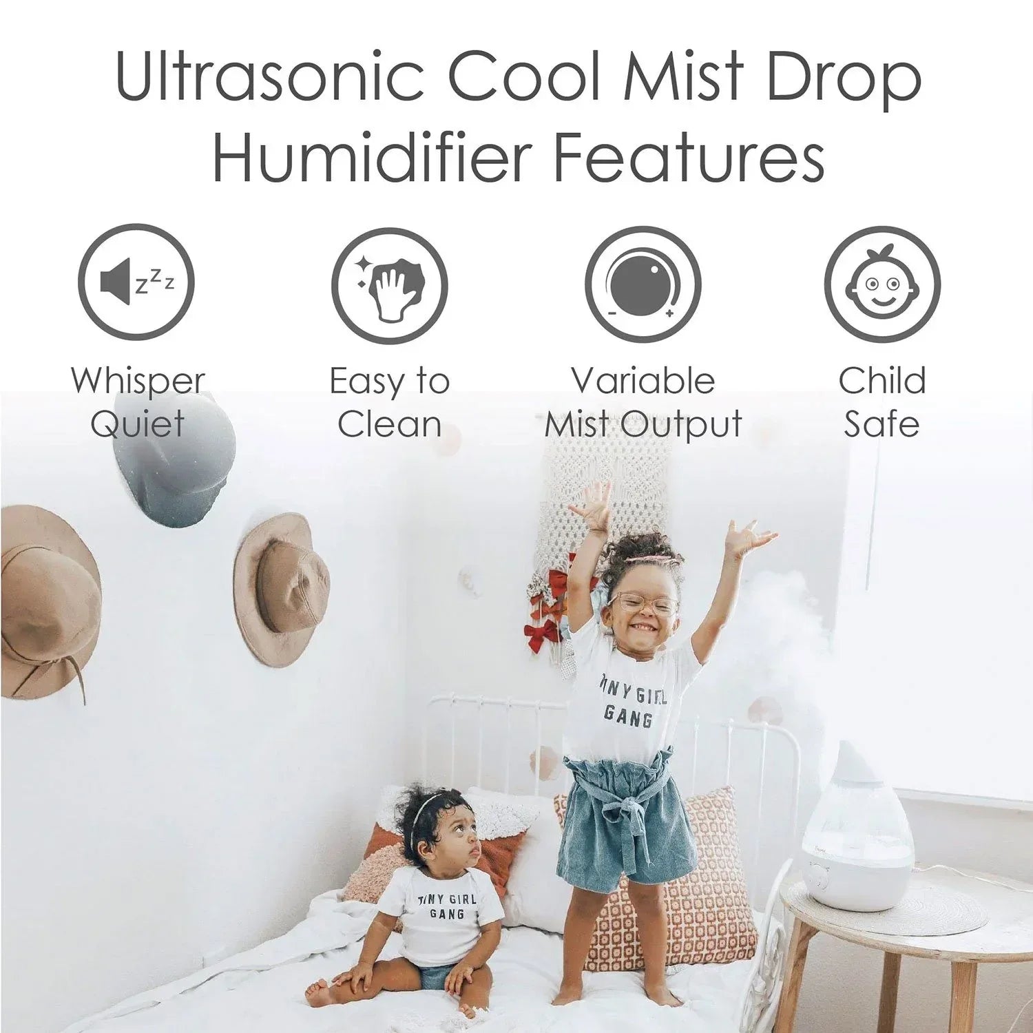 Crane Drop Ultrasonic Cool Mist Humidifier