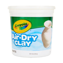 Crayola air-dry clay bucket, white clay in a plastic container