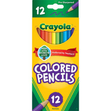Crayola colored pencils set, 12 count, pre-sharpened classroom supplies pack