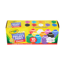 Washable project paint classic box with 10 vibrant color bottles