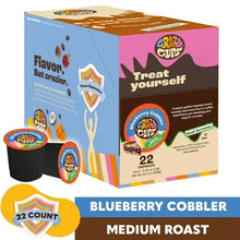 Crazy Cups coffee pods box, Blueberry Cobbler decaf, medium roast, 22 count