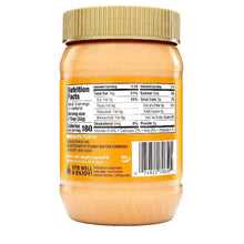 Crazy Richard's crunchy natural peanut butter jar, back label with Nutrition Facts