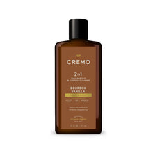 Cremo 2-in-1 shampoo and conditioner bottle, bourbon vanilla, 16 fl oz