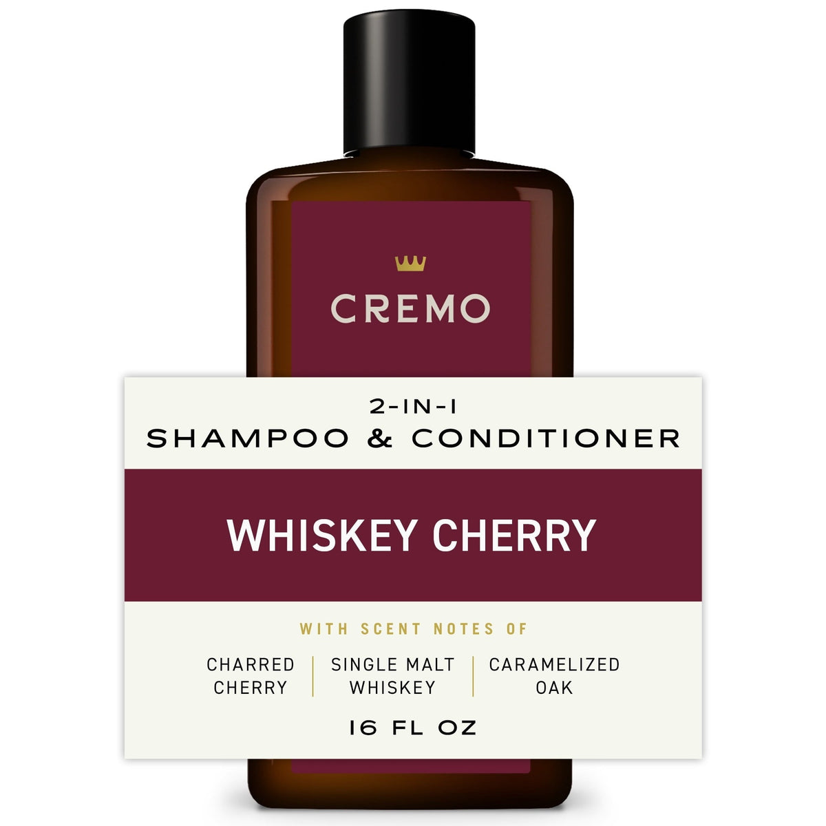 Cremo 2-in-1 Men's Shampoo & Conditioner, Whiskey Cherry Scent, 16 fl oz (PACK OF 3 )