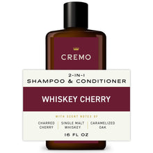 Cremo 2-in-1 shampoo & conditioner bottle, Whiskey Cherry scent, 16 fl oz