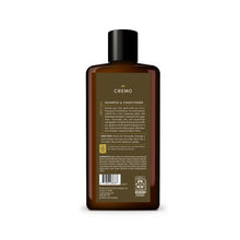 2-in-1 shampoo and conditioner bottle back view with ingredient and barcode panels