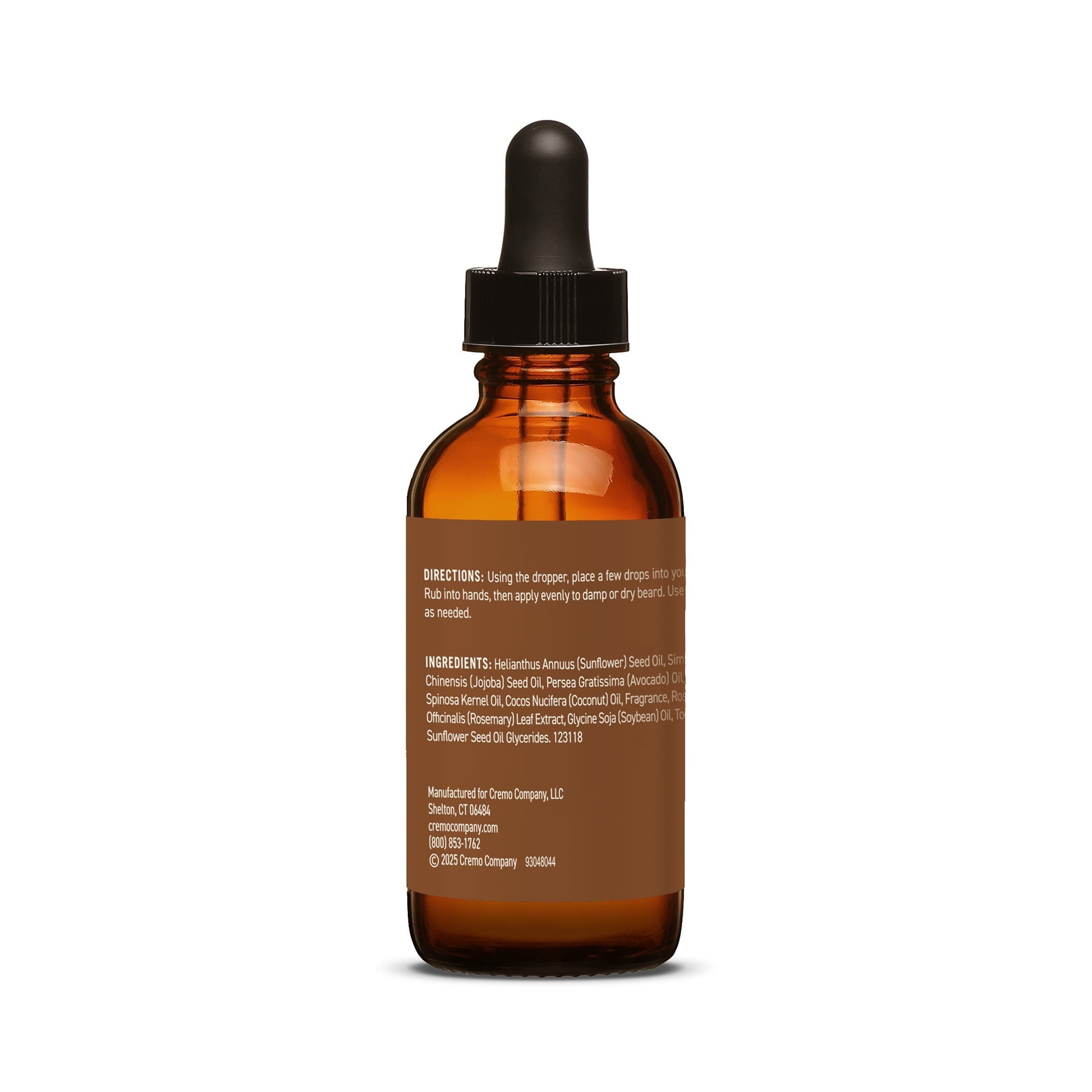 Cremo Beard Oil, Bourbon Vanilla Scent, 1 fl oz, Moisturizes & Softens Beards