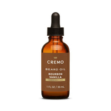 Amber beard oil bottle with dropper, Bourbon Vanilla scent, 1 fl oz (30 mL)