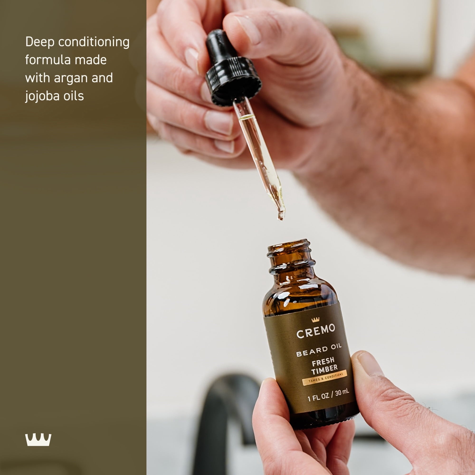 Cremo Beard Oil, Fresh Timber Scent, 1 fl oz