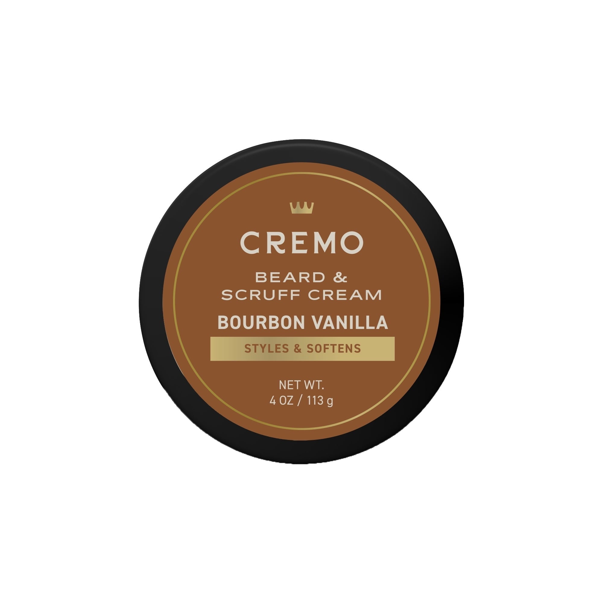 Cremo Beard & Scruff Cream, Bourbon Vanilla Scent, Moisturize & Condition Facial Hair, 4 oz