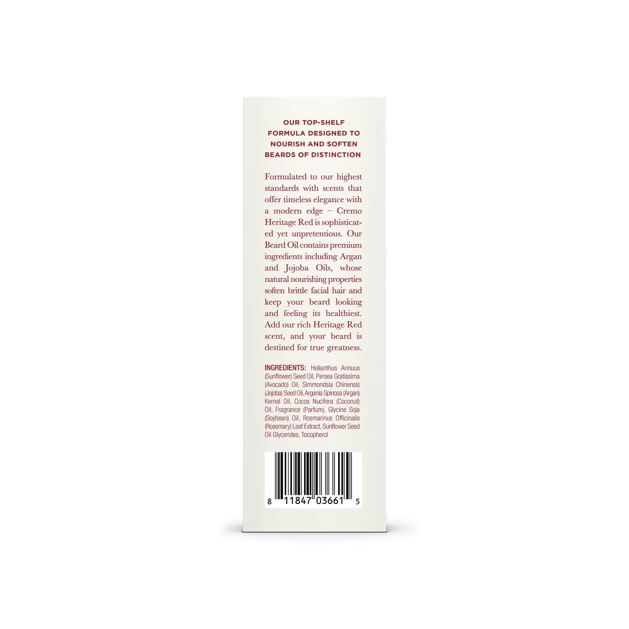 Cremo Revitalizing Beard Oil, Heritage Red Spiced Amber Scent, 1 oz