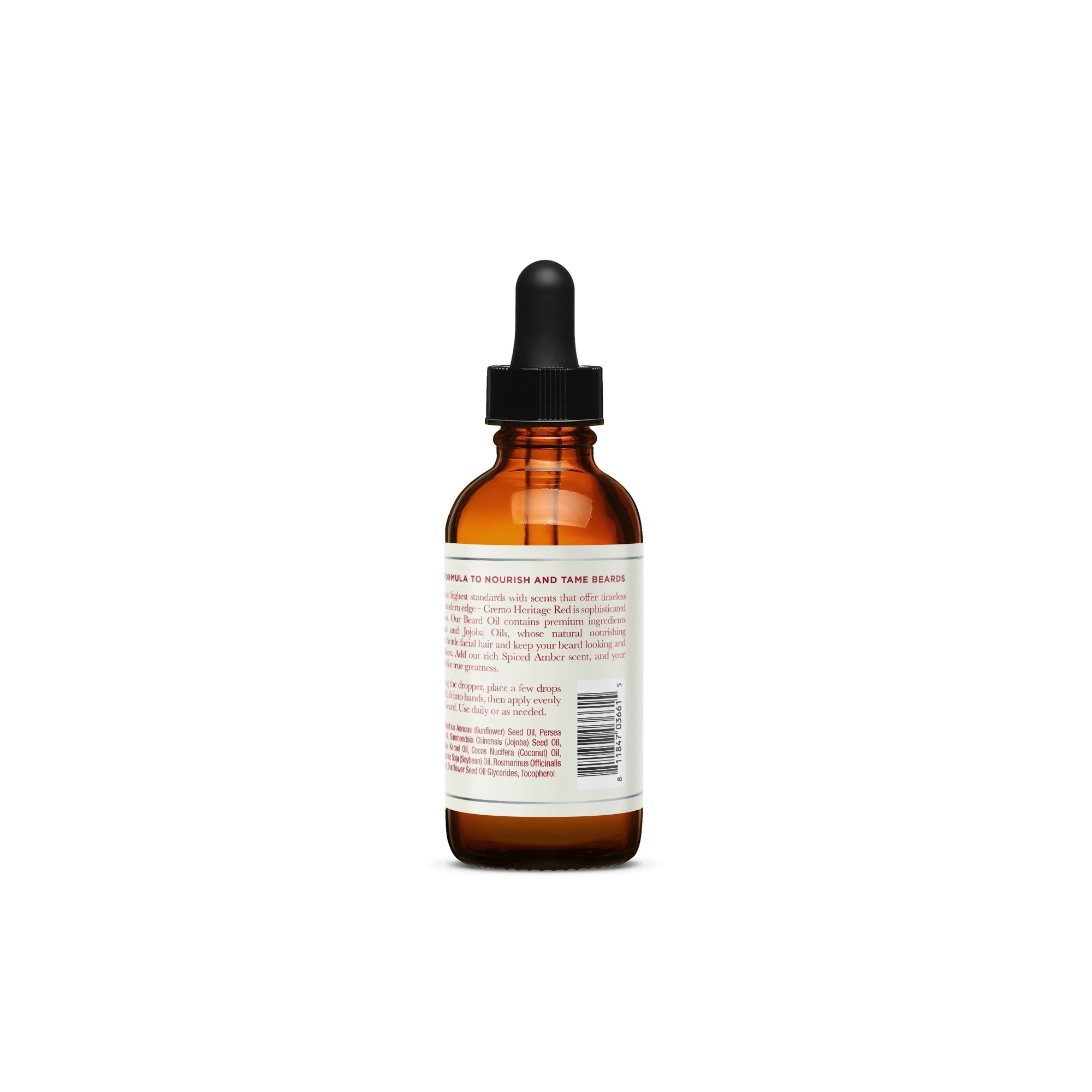 Cremo Revitalizing Beard Oil, Heritage Red Spiced Amber Scent, 1 oz