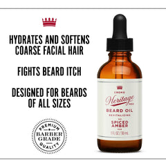 Cremo Revitalizing Beard Oil, Heritage Red Spiced Amber Scent, 1 oz