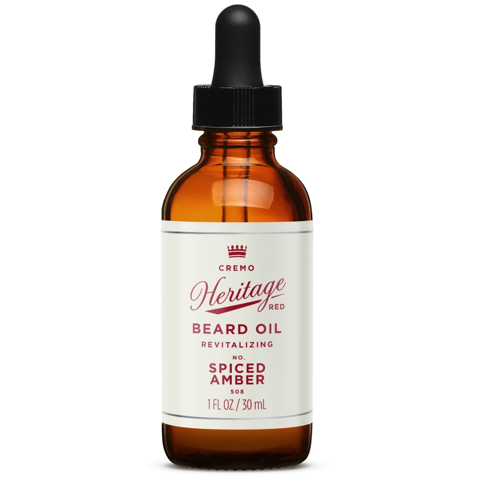 Cremo Revitalizing Beard Oil, Heritage Red Spiced Amber Scent, 1 oz