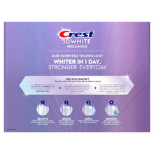 Crest 3D White deep stain remover daily toothpaste technology panel on package back.