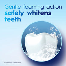 Foaming whitening mouthwash foam graphic with bubbles