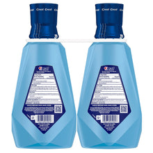 Alcohol-free mouthwash bottles, blue back labels, 1L (2-pack)