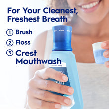 Crest alcohol-free Complete Clean mouthwash bottle for cleanest freshest breath