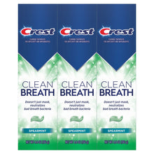Crest Clean Breath spearmint toothpaste multipack with three 4.6 oz cartons