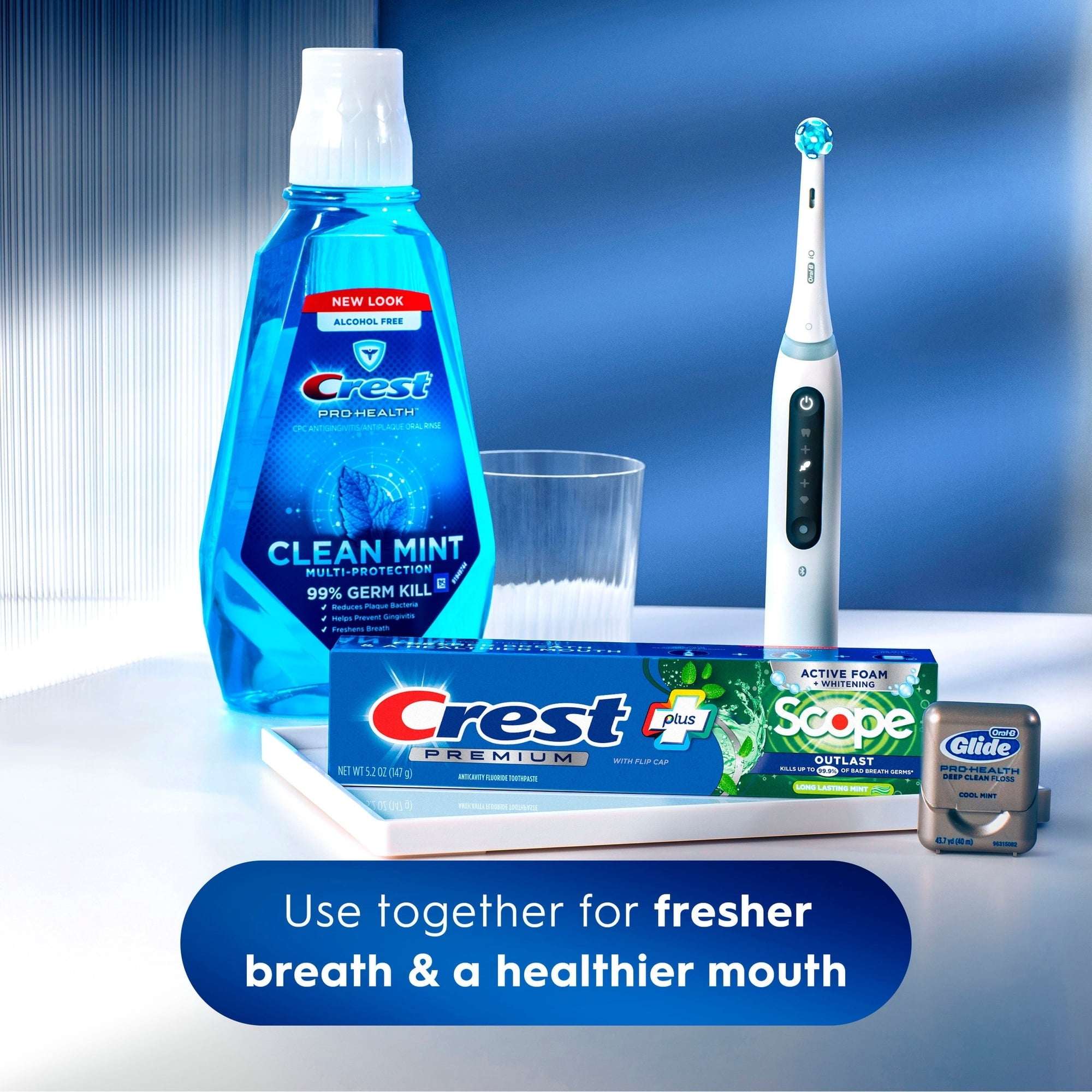 Crest Toothpaste, Premium Plus Scope Outlast Fluoride Toothpaste, Mint, 5.2 oz, 3 pack
