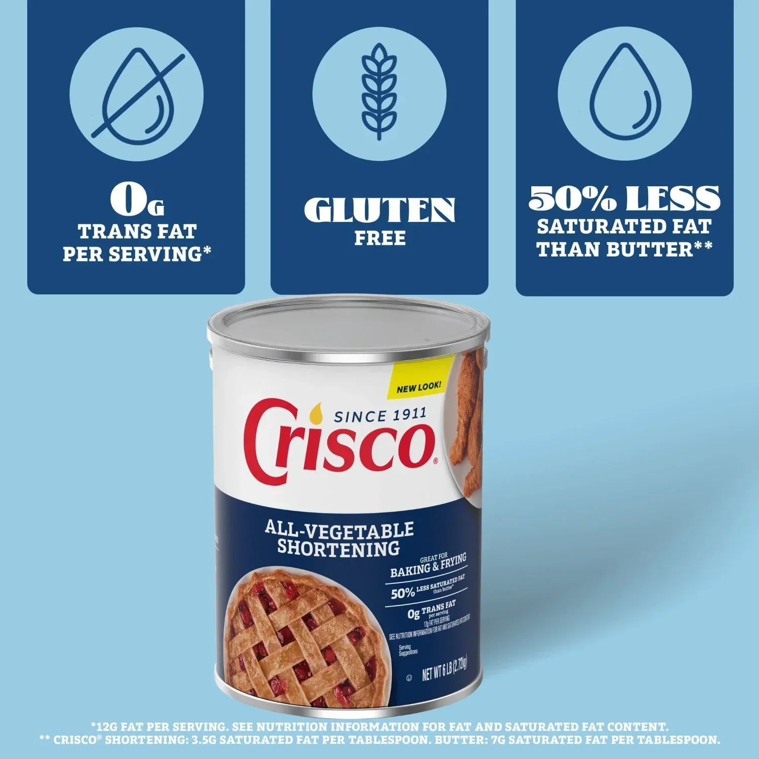 Crisco All-Vegetable Shortening, 96oz.