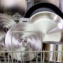 Cristel stainless steel steamer insert with perforated lid and handle tabs
