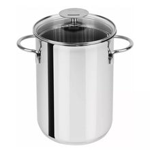 Stainless steel asparagus pot with lid and side handles